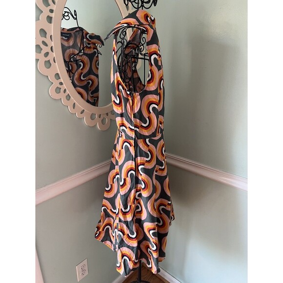 ModCloth “Mod Well” Rainbow sleeveless midi dress Sz  6 Swirl - Picture 5 of 5